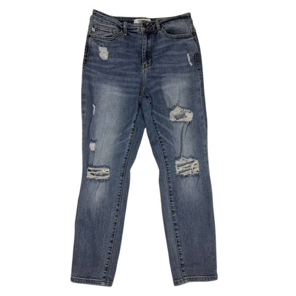Judy Blue Los Angeles Slim Fit Distressed Jeans Medium‎ Wash JB88372 Womens 9/29